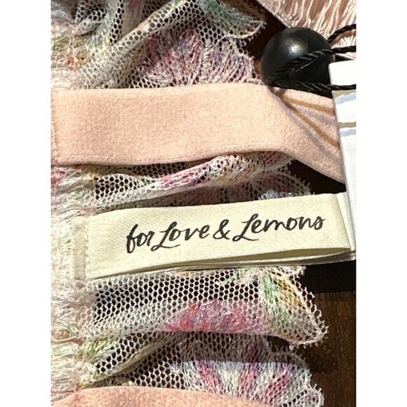 FOR LOVE & LEMONS April Bloom Garter Belt in Pink New - Picture 10 of 13